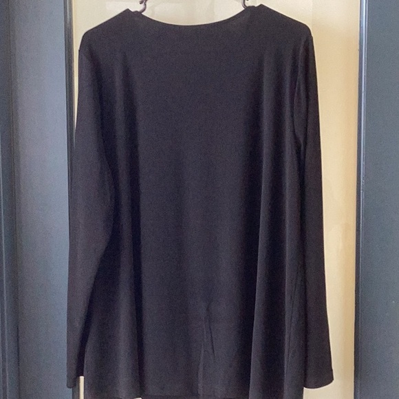 Beautiful black long sleeve shirt with tiny sparkles, new - Picture 4 of 4